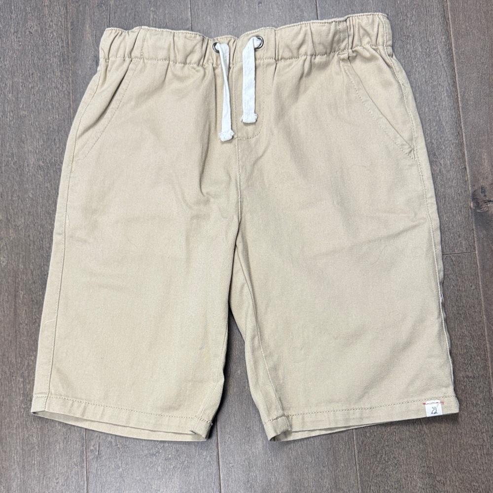 Kids Drawstring Chino Shorts in Khaki